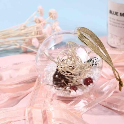 China Detachable Clear Plastic Handmade Decoration Ornament Christmas Decoration Balls for sale