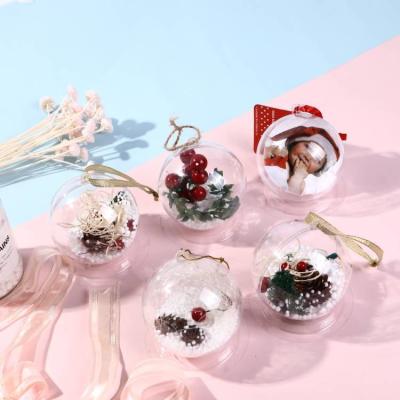 China Popular Clear Plastic Christmas Decoration Ball Clear Transparent Christmas Balls for sale