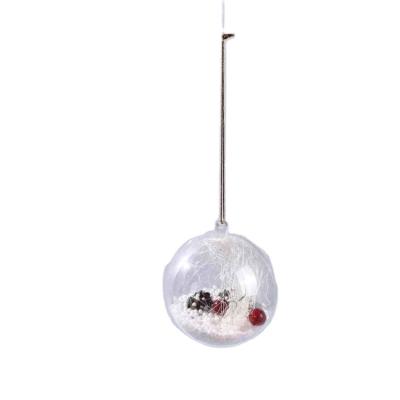 China Newest Plastic Transparent Ball DIY Christmas Decoration Ornament Plastic Ball for sale