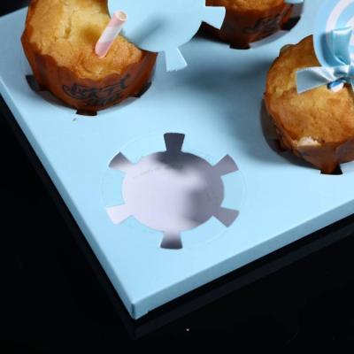 China food & Beverage Packaging Custom Transparent Cake Boxes For Cupcake And Bakery Box for sale