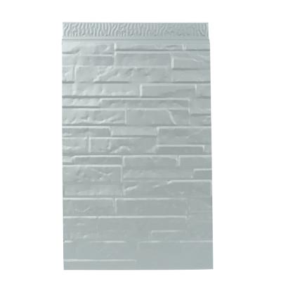 China 16mm Metal Pu Sandwich Panel Faux Brick Pattern Decorative Exterior Wall Siding for sale