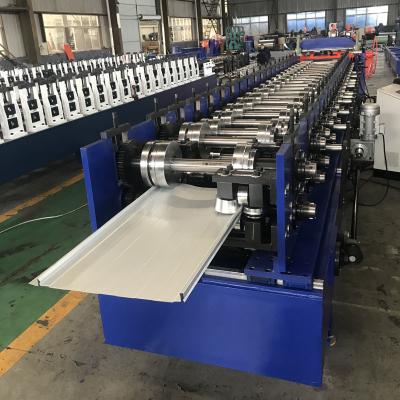 China GI Aluminum Roof Panel Roll Forming Machine Color Steel Snap Lock Standing Seam for sale