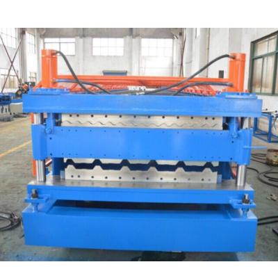 China 0.8mm PPGI  Metal Corrugated Roof Sheet Making Machine Shake Proof for sale