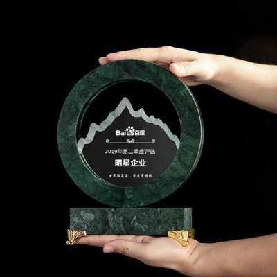 China Europe Ball Sport Trophy Souvenir Souvenir Golf White Marble Trophies Crystal Trophy Award Plaque Golf for sale