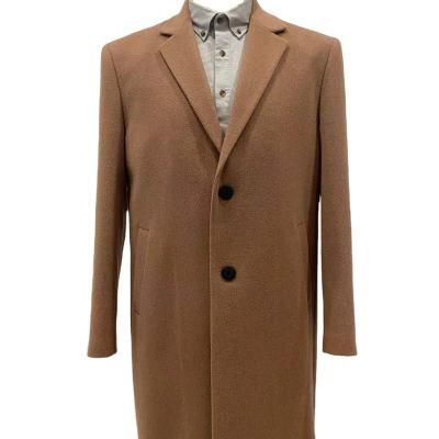 China Comfortable British Style Winter Wool Fabric Fashion Mid Length Men Slim Jacket for sale