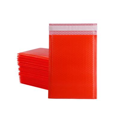 China Recyclable Red Bubble Mailer Poly Package Shipping Mailing Bags With Logo Customized Bubble Mailer Sizes All Available for sale