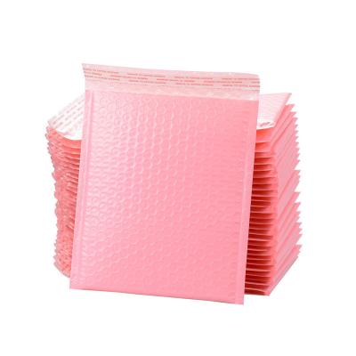 China Recyclable Custom Logo Light Pink Poly Bubble Mailer Envelopes Padded Self Sealing Mailing Packaging Bag for sale