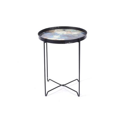 China K&B new modern design coffee house other side table metal living room furniture gold with best quality for sale