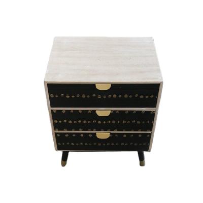 China Other K&B Home Porcelain High Quality Manufacturer Night Stand Wood Bedside Table For Bedroom for sale