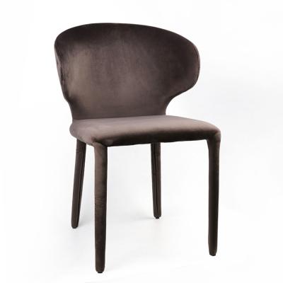 China Wholesale Luxury Removable Legs Cheap Luxury Wood Black Paint Metal NEW Design Velvet Plywood Cover K&B Dining Chairs Leisure Chair for sale