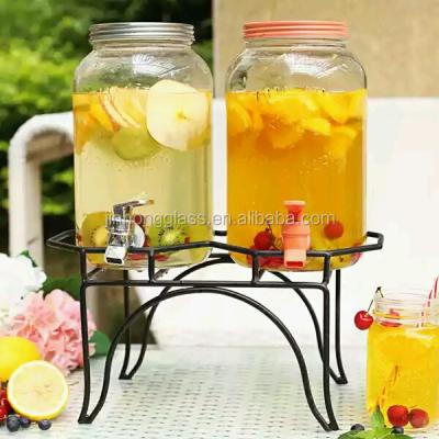 China Sustainable Glass Beverage Dispenser Set for sale