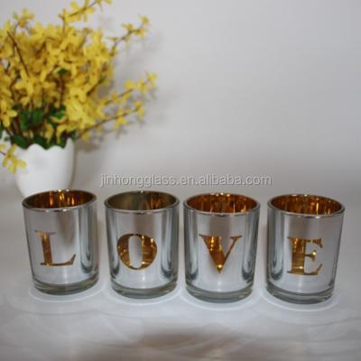 China home decoration glass votive candle holder set for sale