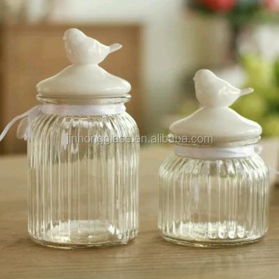 China Freshness Preservation Ceramic Lid Glass Jar for sale