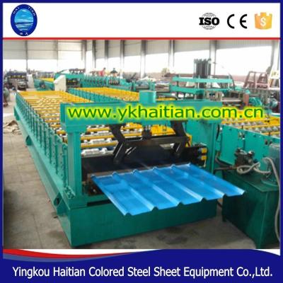 China Construction worksÂ   Bending Roof Construction Equipment Color Steel Plate Corrugated Iron Cold Galvanizing Aluminum Roofing Sheet Making Machine for sale