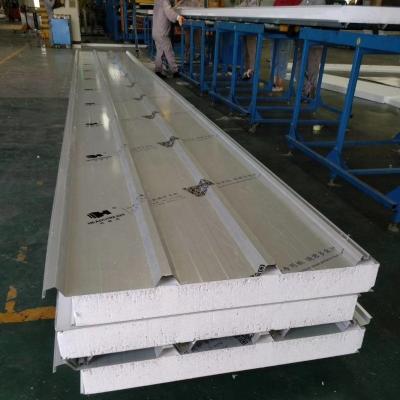 China 50mm 75mm 100mm Contemporary Lightweight Wall And Room Partition Wall Panel , Composite Metal EPS Boards Insulated Sandwich Panels for sale