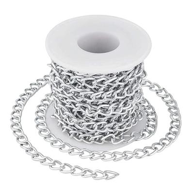 China Jewelry Decoration Steel Nickel Plated Iron DIY Twist Chain In Coil for sale