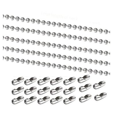 China Hanging Tag Necklace Making Accessories Stainless Steel Coil Ball Bead Chain for sale