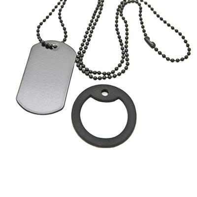 China United States Army Style Stainless Steel Military Dog Tag Collar With Ball Chain for sale