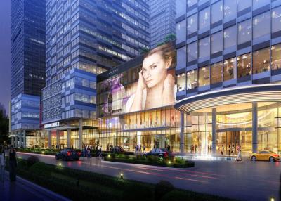 China P3.91-7.81 Transparent Glass LED Screen , Transparent LED Panel Shopping Mall Use for sale