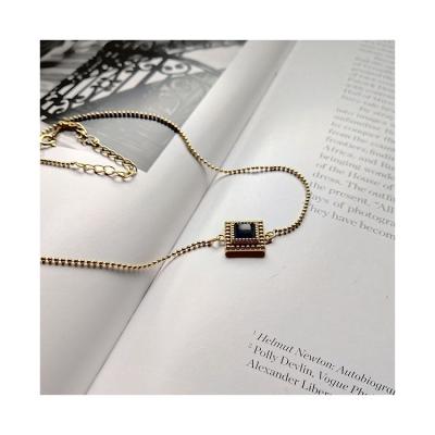 China TRENDY Best Selling Goods Using Customized Square Gold Plated Jewelry Sets Necklace For Women for sale