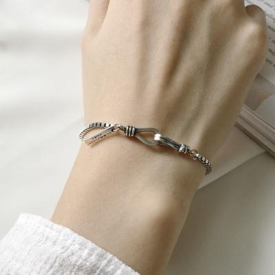 China FASHIONABLE Made in China Top Quality 925 Sterling Silver Box Chain Adjustable Bracelet for sale