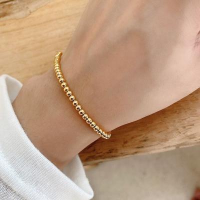 China FASHIONABLE Professional Bangle Women 18k Gold Bead Bangle Bracelet China Manufacture for sale