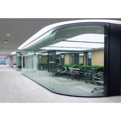 China Modern High Quality Good Prices Waterfall Partition Wall Office Aluminum Glass Demountable Partition Walls for sale