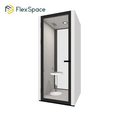 China New Mobile Acoustic Booth Small Office Phone Booth Mobile Meeting Room with Ventilation System for Office Phone Booth and Mall for sale