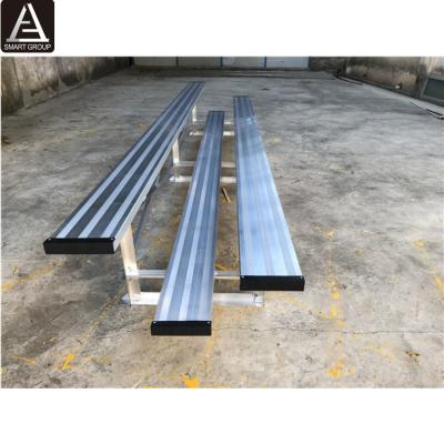 China Aluminum Alloy 6061-T6 2 Row 15ft Aluminum Bleacher Without Guardrails Outdoor Seating With Wheels For Sale for sale