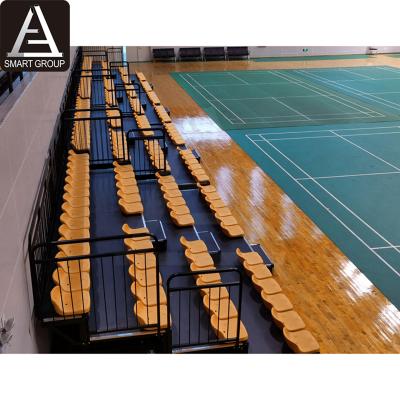 China Movable Stadium Grandstand Fold Up Seating Indoor Telescopic Bleachers Seating Retractable Grandstand for sale