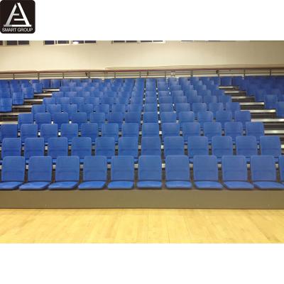 China Stadium Gym Bleach Automatic Retractable Seating Aluminum Splicing Retractable Bleachers for sale