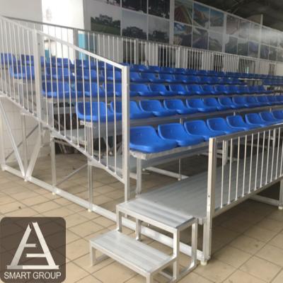 China Outdoor Sport School Multifunctional Room Outdoor Football Bleachers With Chainlink Guardrail, Stadium Seats for sale