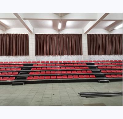 China Safty Bleachers Grandstand Indoor Stadium Seats Customized Grandstand Seating With Guardrails for sale