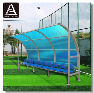 China Sports/European Playground/Soccer Field 10 Seater Design Football Substitute Bench For Sale,Team Shelter for sale