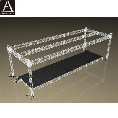 China Hot Sale Aluminum Alloy 6061/T6 2022 Aluminum Stage Outdoor and Indoor Aluminum Stage Truss Aluminum Plywood Stage, Wedding Stage for sale