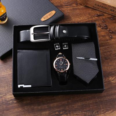 China 2021 Waterproof Black Friday Gift for Men's Leather Wallets Combination Exquisite Men's Wallet Set for sale