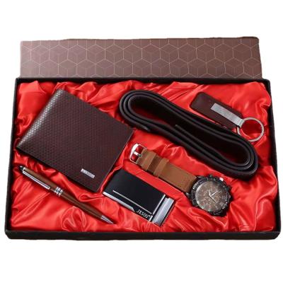 China Men's Gift Set Wholesale Custom Classic Luxury Promotional Business Gift Christmas Wallet Pen Gift Set Men for sale