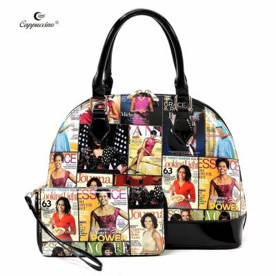 China Designer Inspired Cheap Cheap Famous Women Handbag Women's Cheap Famous Faux Vegan Leather Collage Cover Magazine Bags Good Quality Brand Microfiber Synthetic Leather for sale