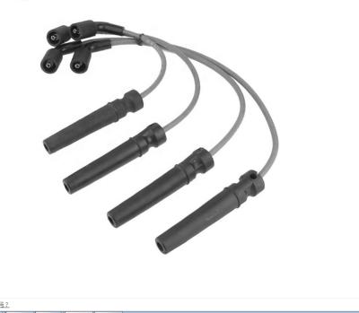 China Top High Quality Silicone Plastic Ignition Wire Set Spark Plug Wire Set Ignition Cable For Chevrolet Aveo Daewoo 96211948 for sale