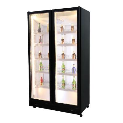 China Hot Commercial Stainless Steel Beer Cabinet Tempered Glass Display Cabinet Beverage Refrigeration Equipment for sale