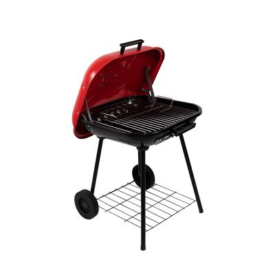 China Easily Assembled Kamado 18 Inch Square Hamburger BBQ Steel Ceramic Kettle Corten Steel Charcoal Grills Park Wholesale Grills for sale