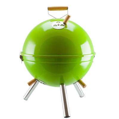 China Easily Assembled Round BBQ Mini Ball Portable Camping Outdoor Foldable Small BBQ Football Charcoal Grills for sale