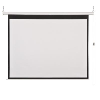 China Easy Assemble High Quality Matte White Material Outdoor Projector Motorized 120 Inch Projection Screen for sale