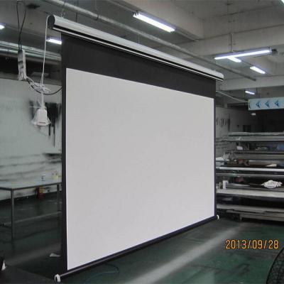 China Easy Assemble Cheapest Price Matte White Material Outdoor Projector Motorized Projector Screen for sale