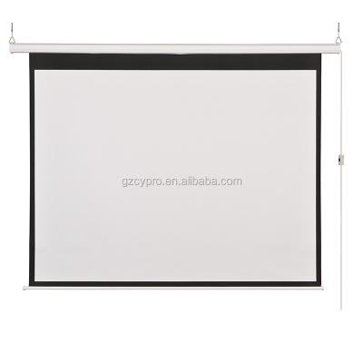 China Easy Assemble Factory Price Matte White Fabric 120 Inch Outdoor Electric Motorized Projector Screen for sale