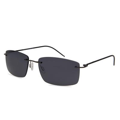 China Square Men sunglass Rimless small shape sunglasses for small faces for sale