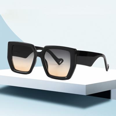 China 2021 new GLASSES personality square sunglasses shape big frame black glasses wholesale for sale