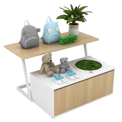 China Eco-friendly Wooden Clothing Rack Clothing Store Clothing Rack Showroom Children Kids Women Clothes Display Stands for sale