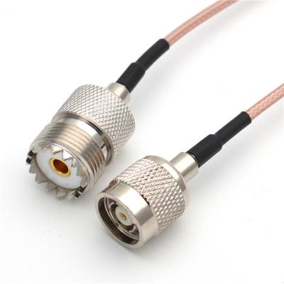 China Signal Transmission SO239 UHF Female To RP TNC Male Connector Crimp For RG316 RF Coaxial Cable for sale