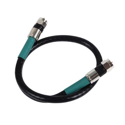 China Signal Transmission Compression F Type Coaxial Male To Male Connector With Rg6 F Coaxial Cable for sale